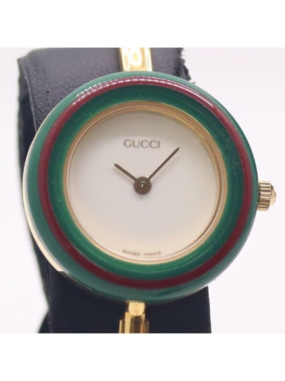 Gucci 11/12.2 Bangle Watch White Dial with Change Bezel